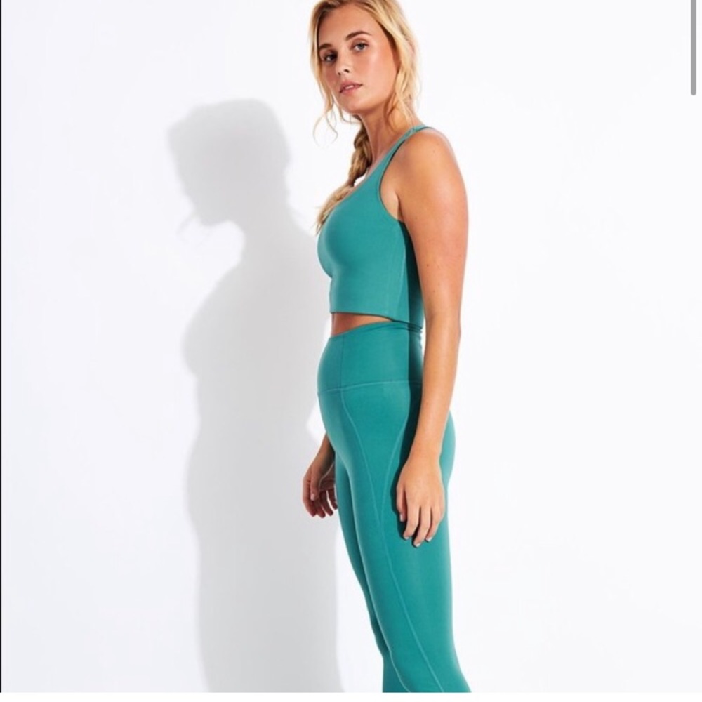 Girlfriend Collective Leggings aqua Turquoise teal color